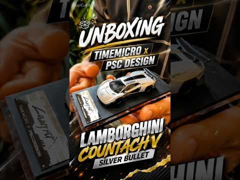Unbox TimeMicro x PSC Design Lamborghini Countach V Silver Bullet 1:64 🔥