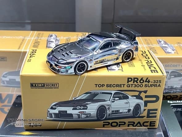 POPRACE - Toyota TOP SECRET GT300 Supra Chrome Silver - PR64325 — ảnh 1