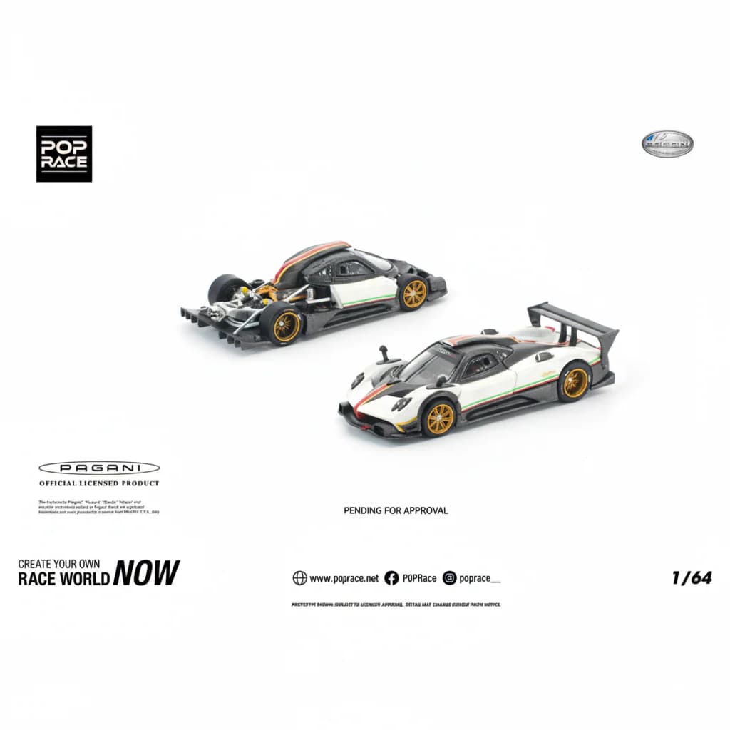 POPRACE - Pagani Zonda R White - PR640298 — ảnh 1