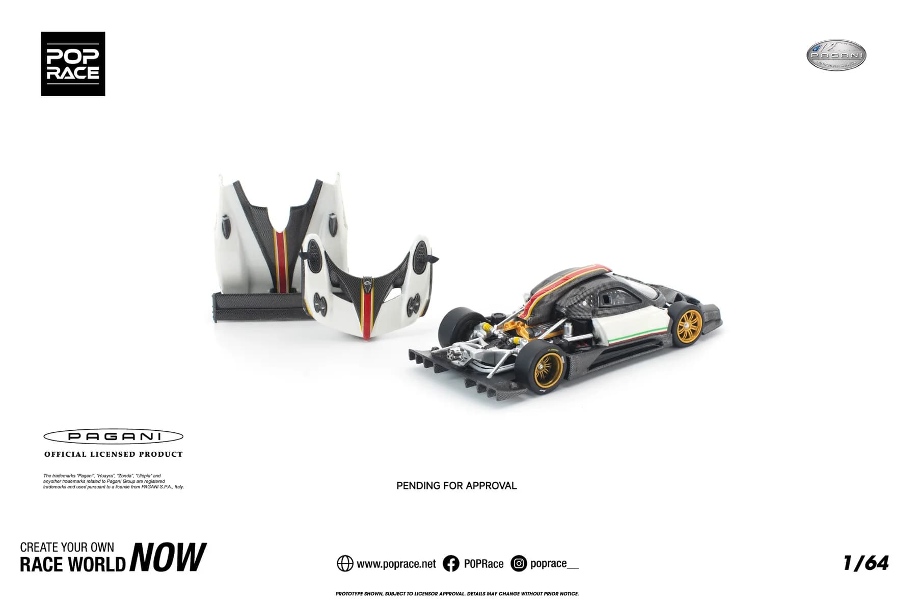 POPRACE - Pagani Zonda R White - PR640298 — ảnh 2