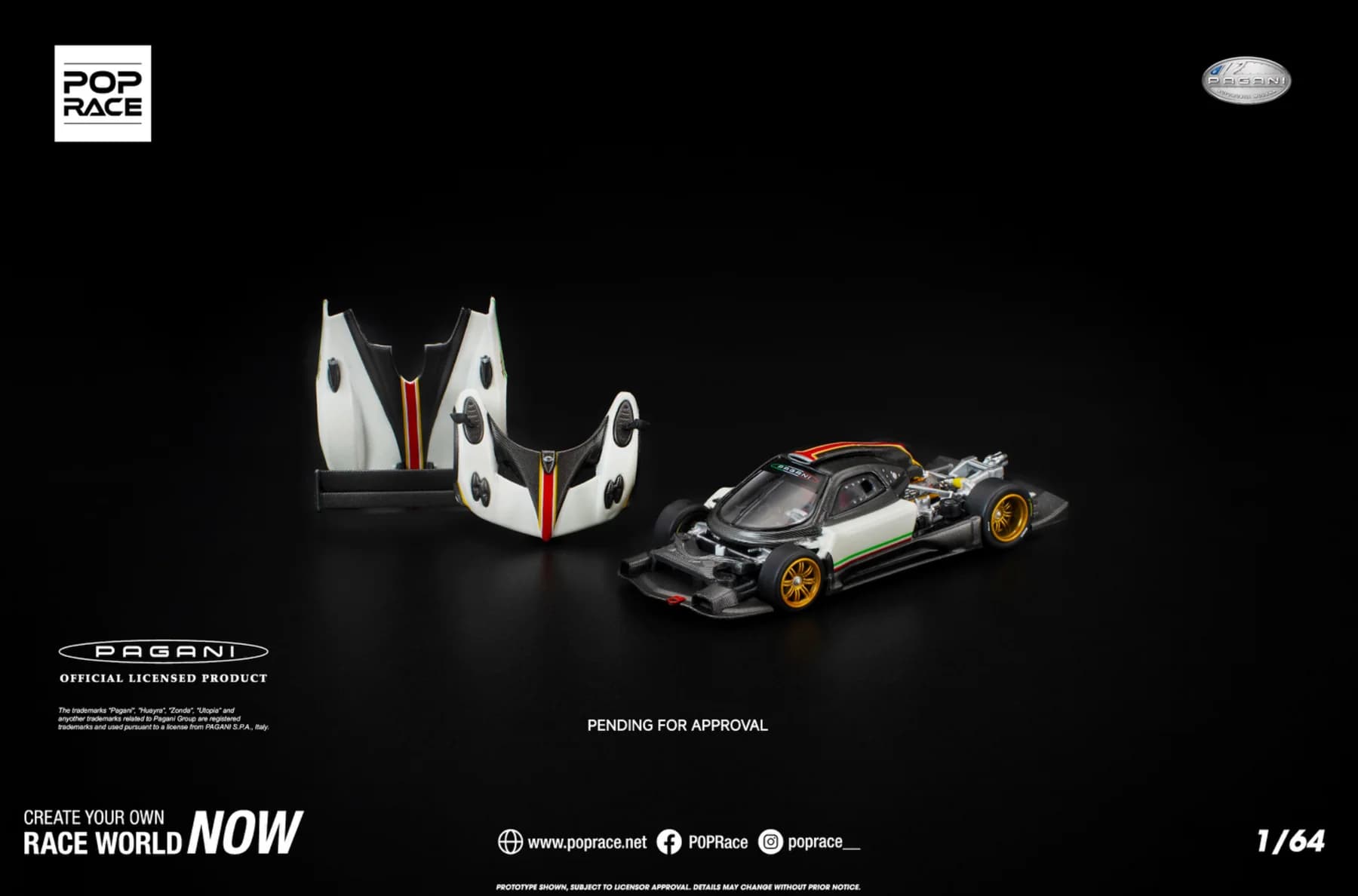 POPRACE - Pagani Zonda R White - PR640298 — ảnh 3