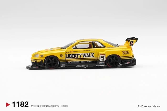 MINIGT - Nissan LB-ER34 Super Silhouette SKYLINE Sport Yellow - MGT01182 — ảnh 2