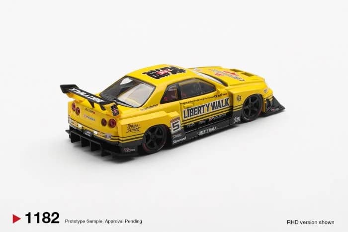 MINIGT - Nissan LB-ER34 Super Silhouette SKYLINE Sport Yellow - MGT01182 — ảnh 3