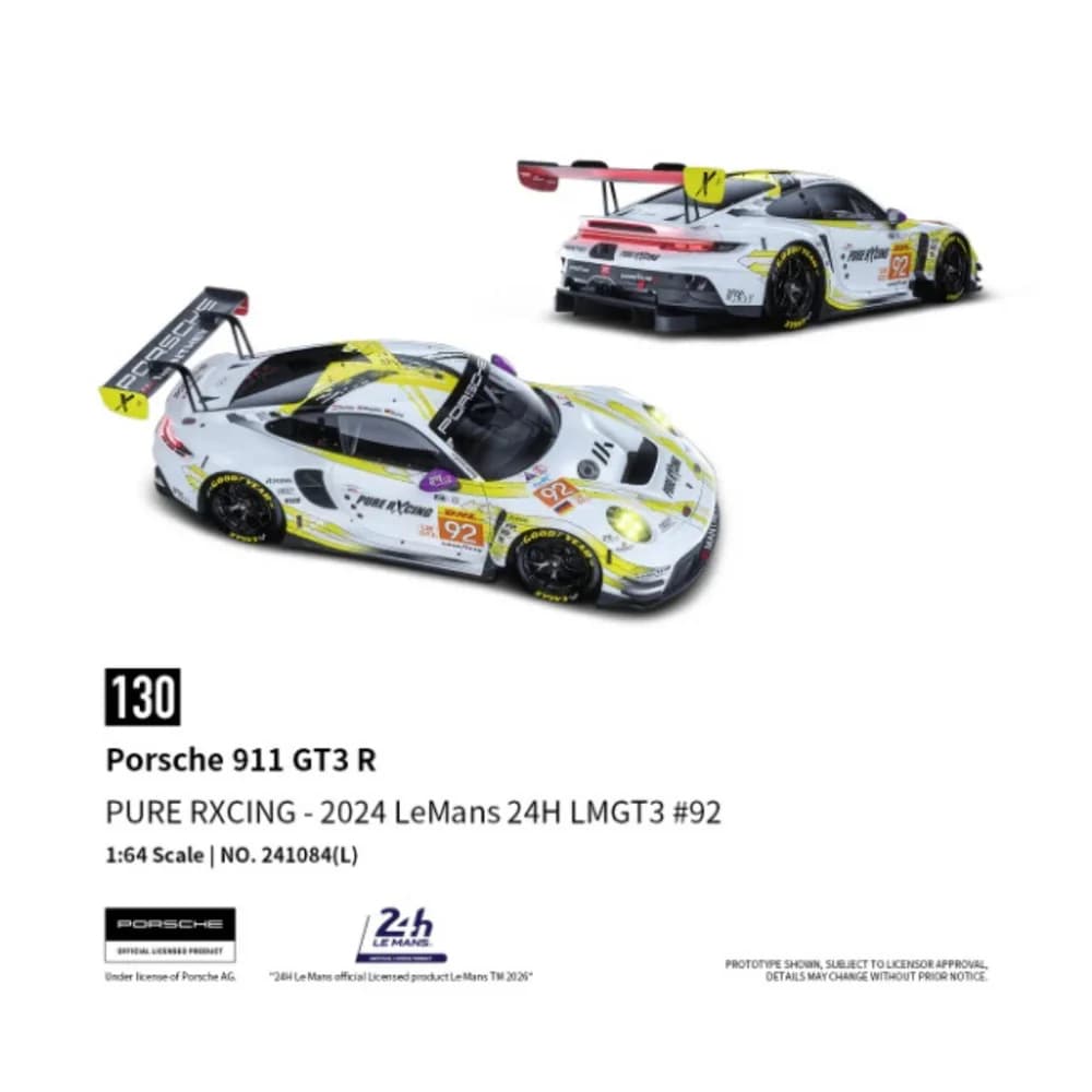 Trends Hobby - Porsche 911 GT3 R PURE Rxcing 2024 Le Mans 24H LMGT3 #92 – 241084L — ảnh 1