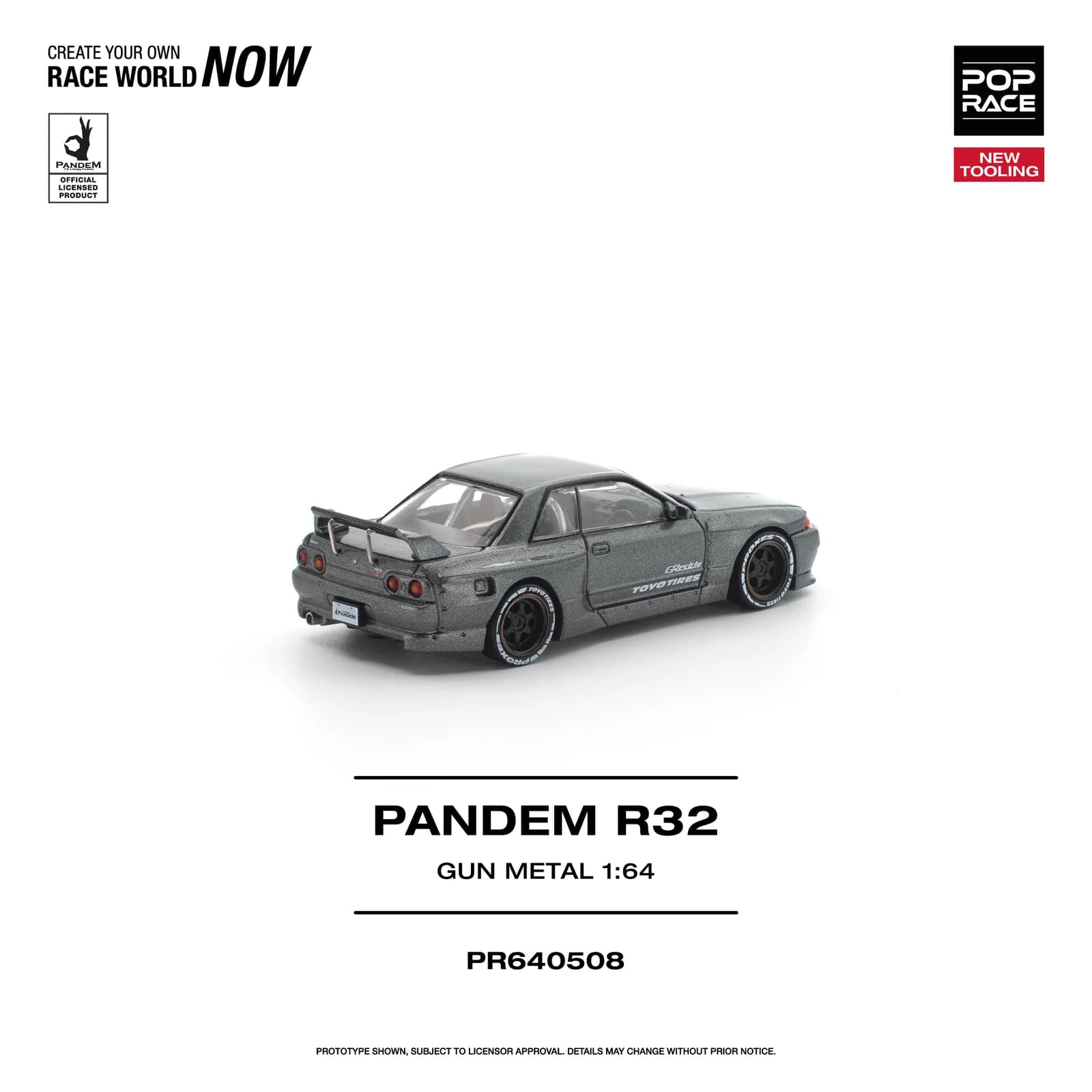 Poprace - Pandem Nissan Skyline GT-R R32 Gun Metal New Tooling – PR640508 — ảnh 4