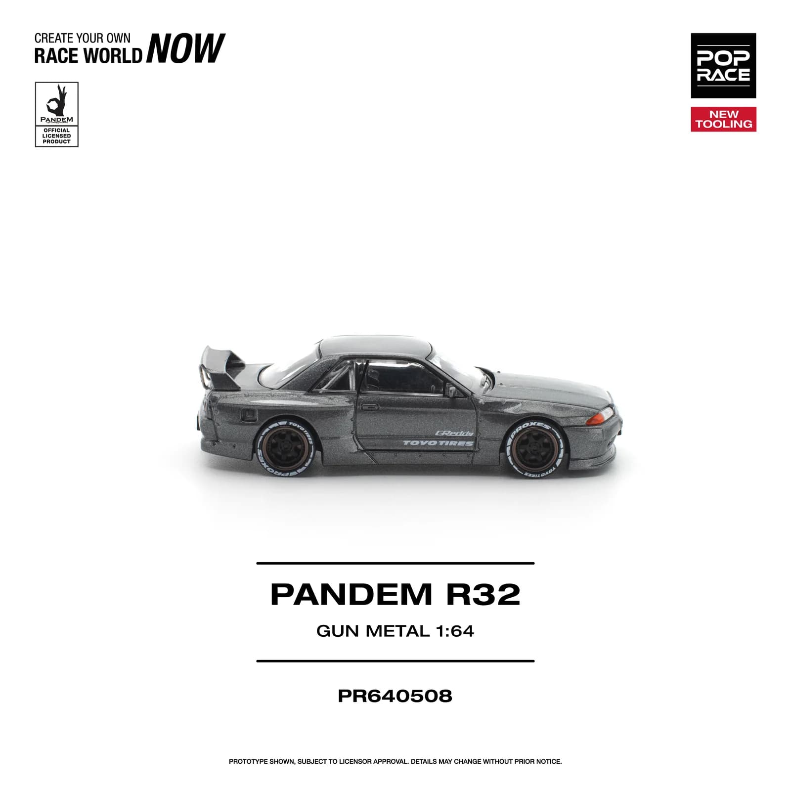 Poprace - Pandem Nissan Skyline GT-R R32 Gun Metal New Tooling – PR640508 — ảnh 3