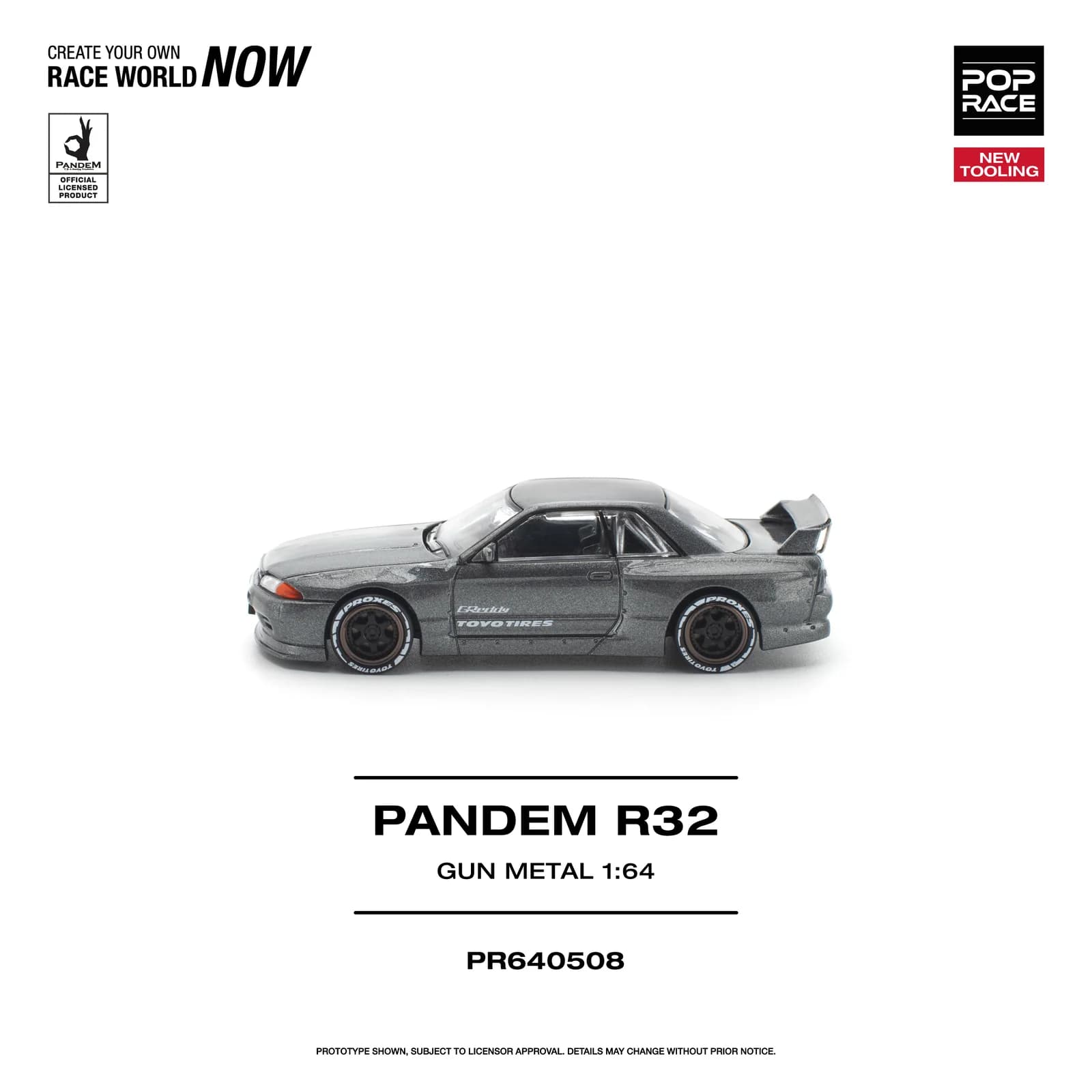Poprace - Pandem Nissan Skyline GT-R R32 Gun Metal New Tooling – PR640508 — ảnh 2