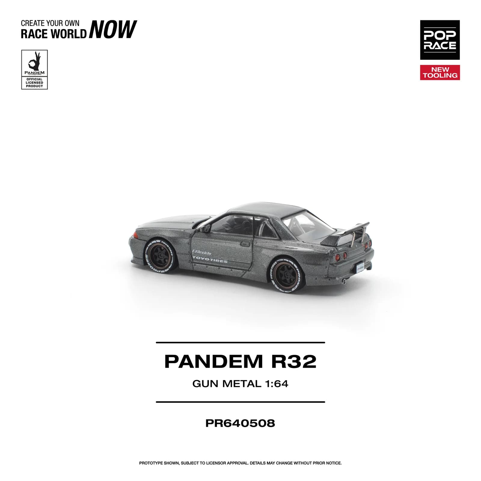 Poprace - Pandem Nissan Skyline GT-R R32 Gun Metal New Tooling – PR640508 — ảnh 5