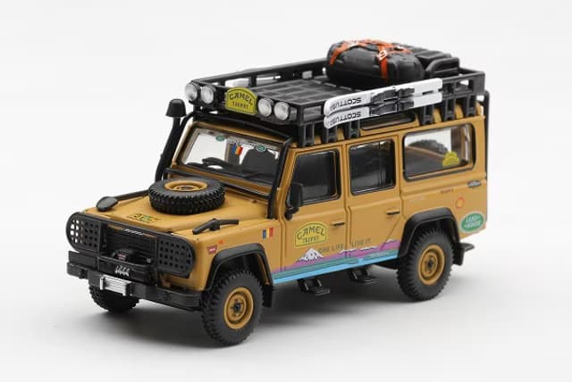 MINIGT - Land Rover Defender 110 1998 Camel Trophy Tierra del Fuego CT.36 Romania – MGT01310 — ảnh 1