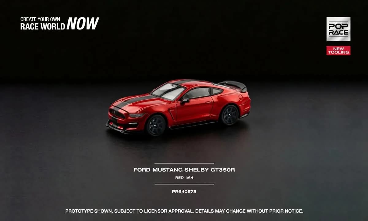 POPRACE - FORD MUSTANG SHELBY GT350R RACE RED - PR640578 — ảnh 2