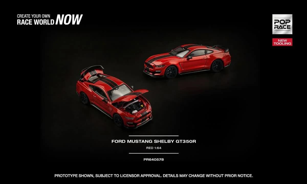 POPRACE - FORD MUSTANG SHELBY GT350R RACE RED - PR640578 — ảnh 1