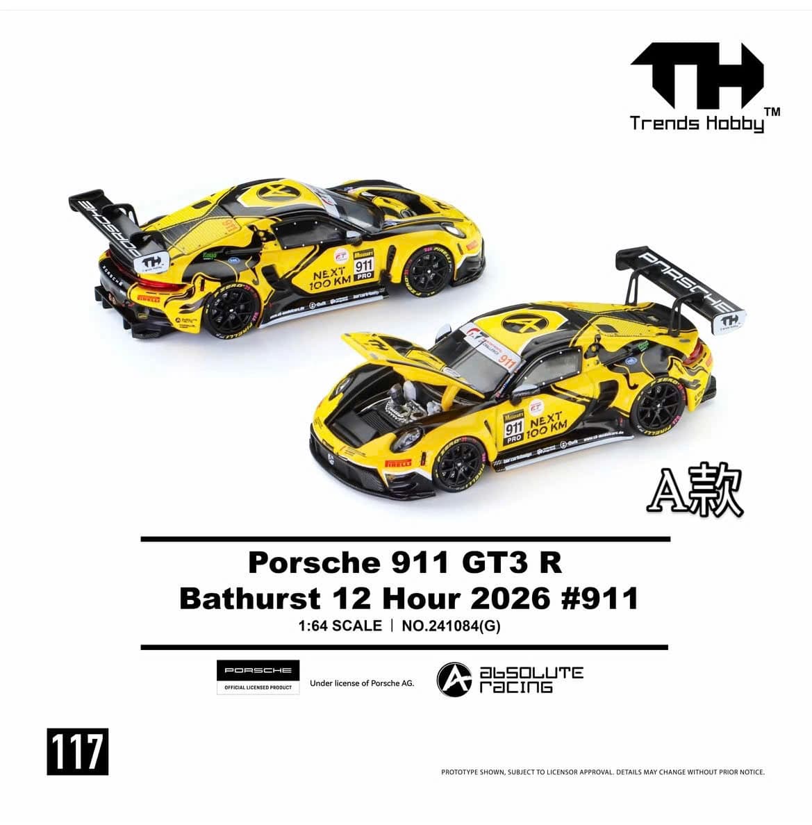 TREND HOBBY - Porsche 911 GT3 R Bathurst 12 Hour 2026 #911 - 241084G — ảnh 1