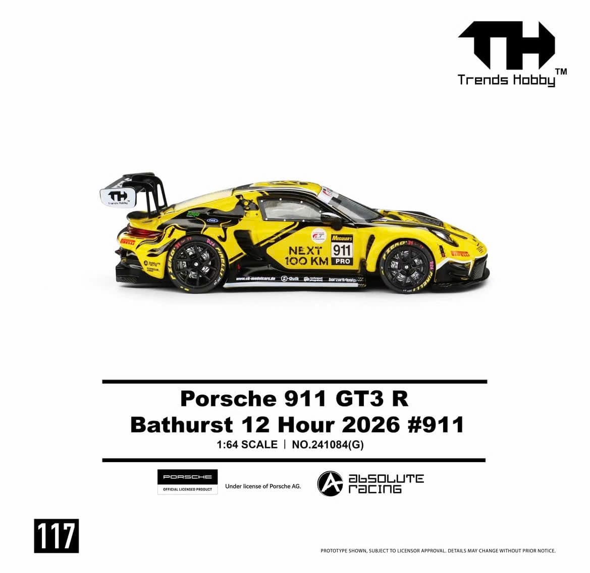 TREND HOBBY - Porsche 911 GT3 R Bathurst 12 Hour 2026 #911 - 241084G — ảnh 4