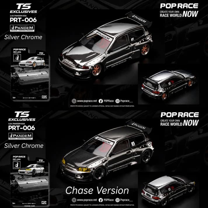 POPRACE - PANDEM EG6 SILVER CHROME - PRT006 — ảnh 1