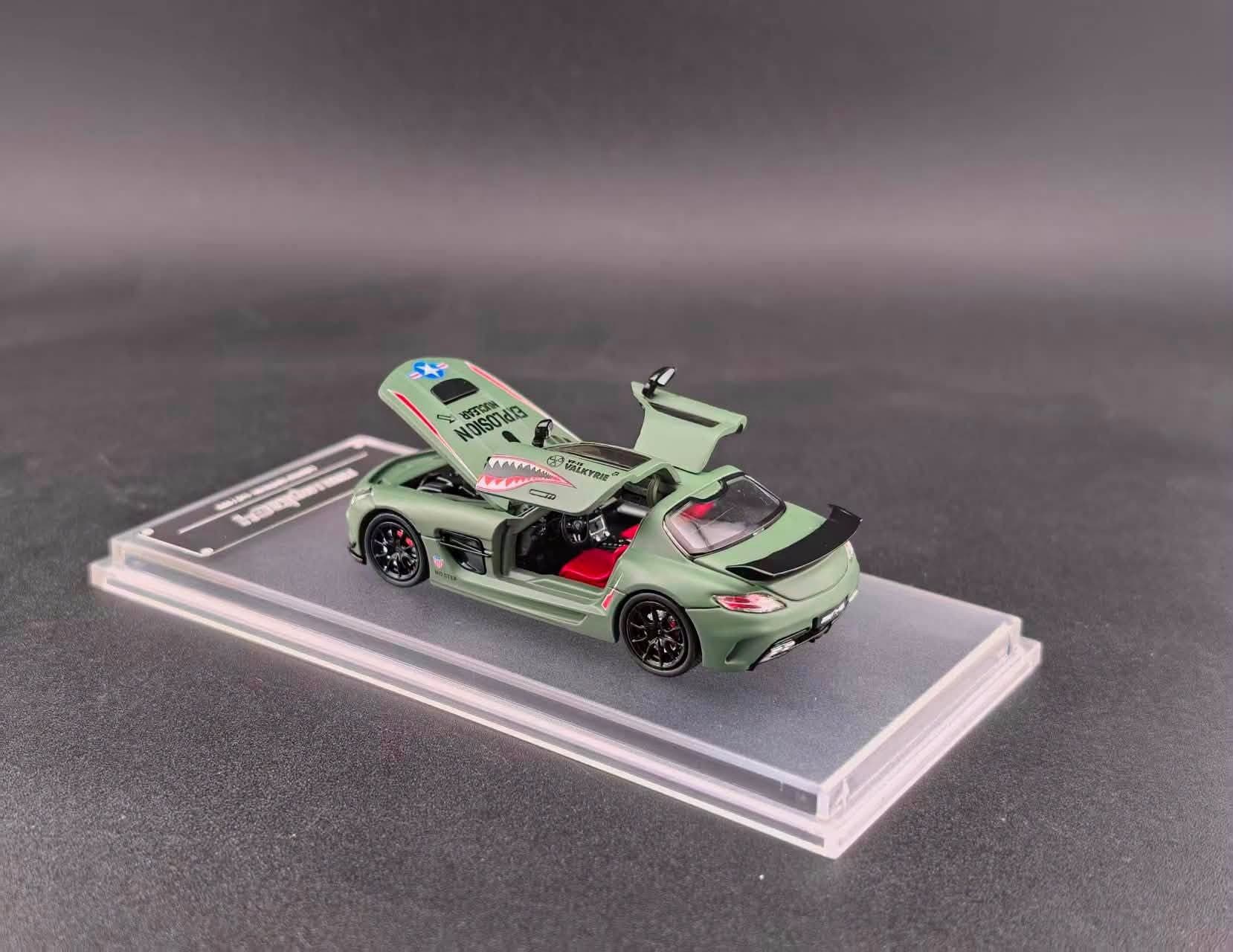 FINE WORKS64 - Mercedes-Benz SLS AMG Black Series Air Force Green - 1:64 — ảnh 2