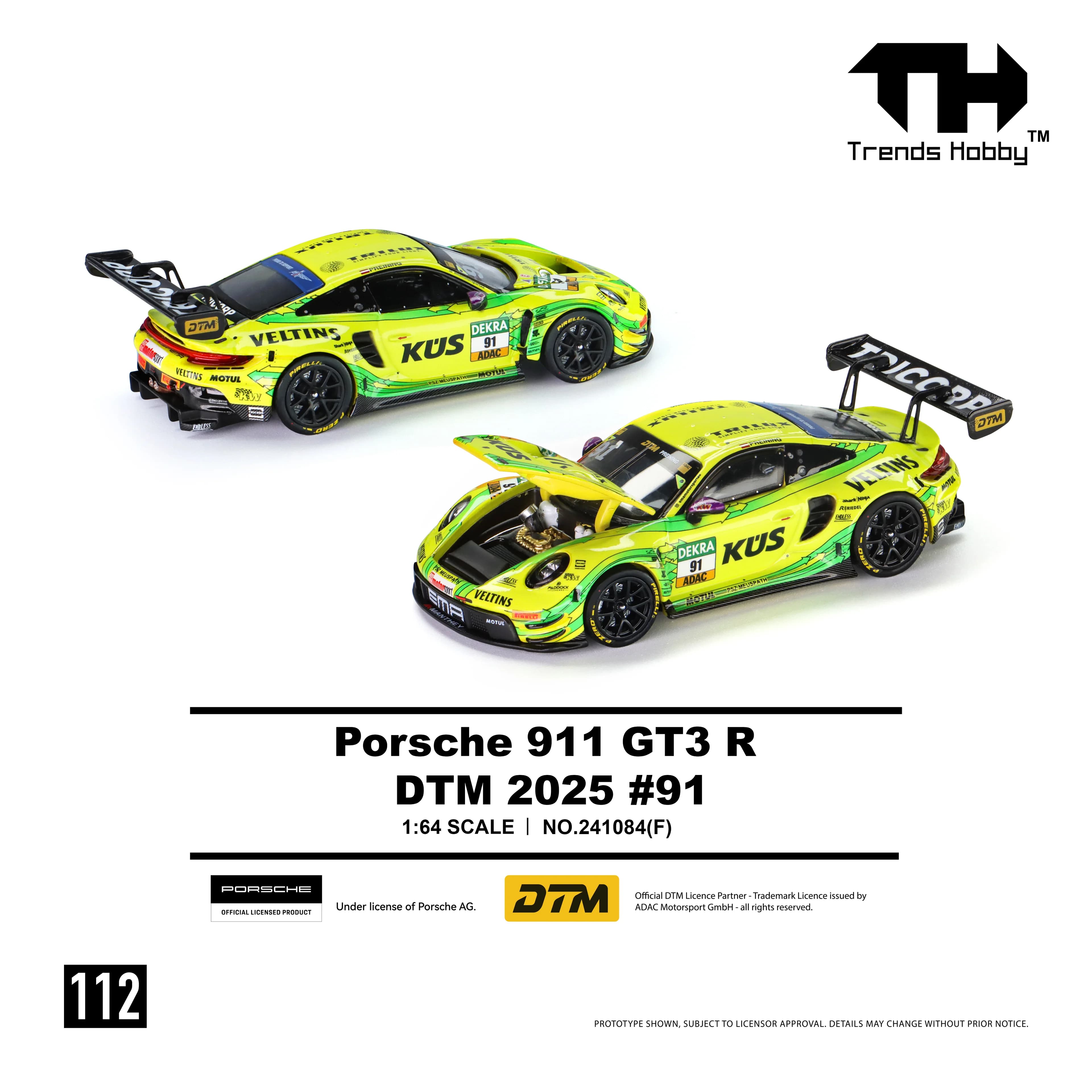 Trends Hobby - Porsche 911 GT3 R DTM 2025 No.91 - 241084(F) — ảnh 1