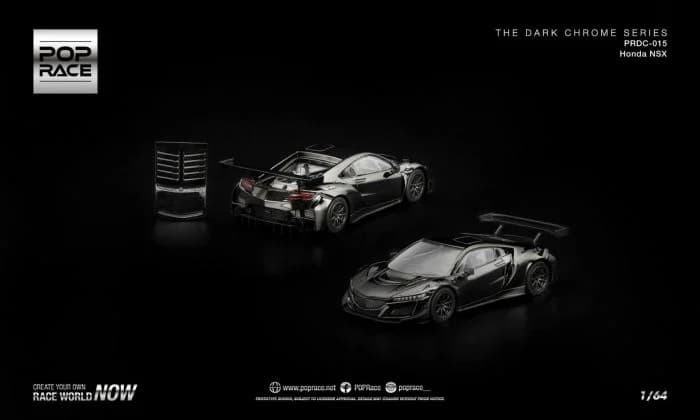 POPRACE 1:64 HONDA NSX GT3 EV022 DARK CHROM - PRDC015 — ảnh 1