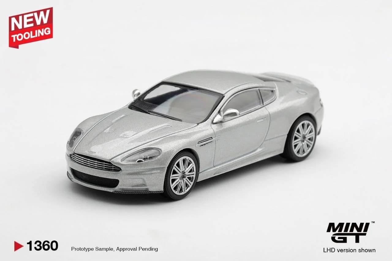 Mini GT - Aston Martin DBS 2008 Lightning Silver - MGT01360-CH (Box) — ảnh 1