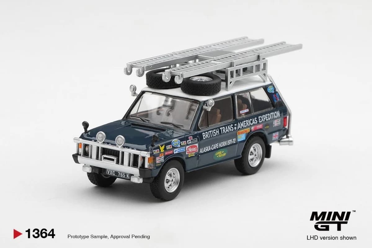 Mini GT - Range Rover 1971 British Trans-Americas Expedition - MGT01364-BL (Card) — ảnh 1
