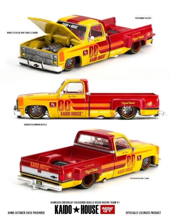 KAIDO HOUSE 1:64 Chevrolet Silverado Dually Kaido Racing Team V1 - KHMG320 — ảnh 1
