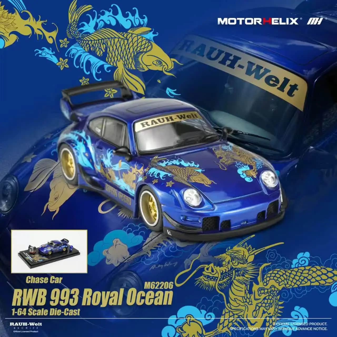 Motorhelix 1:64 Porsche RWB 993 - Royal Ocean — ảnh 1